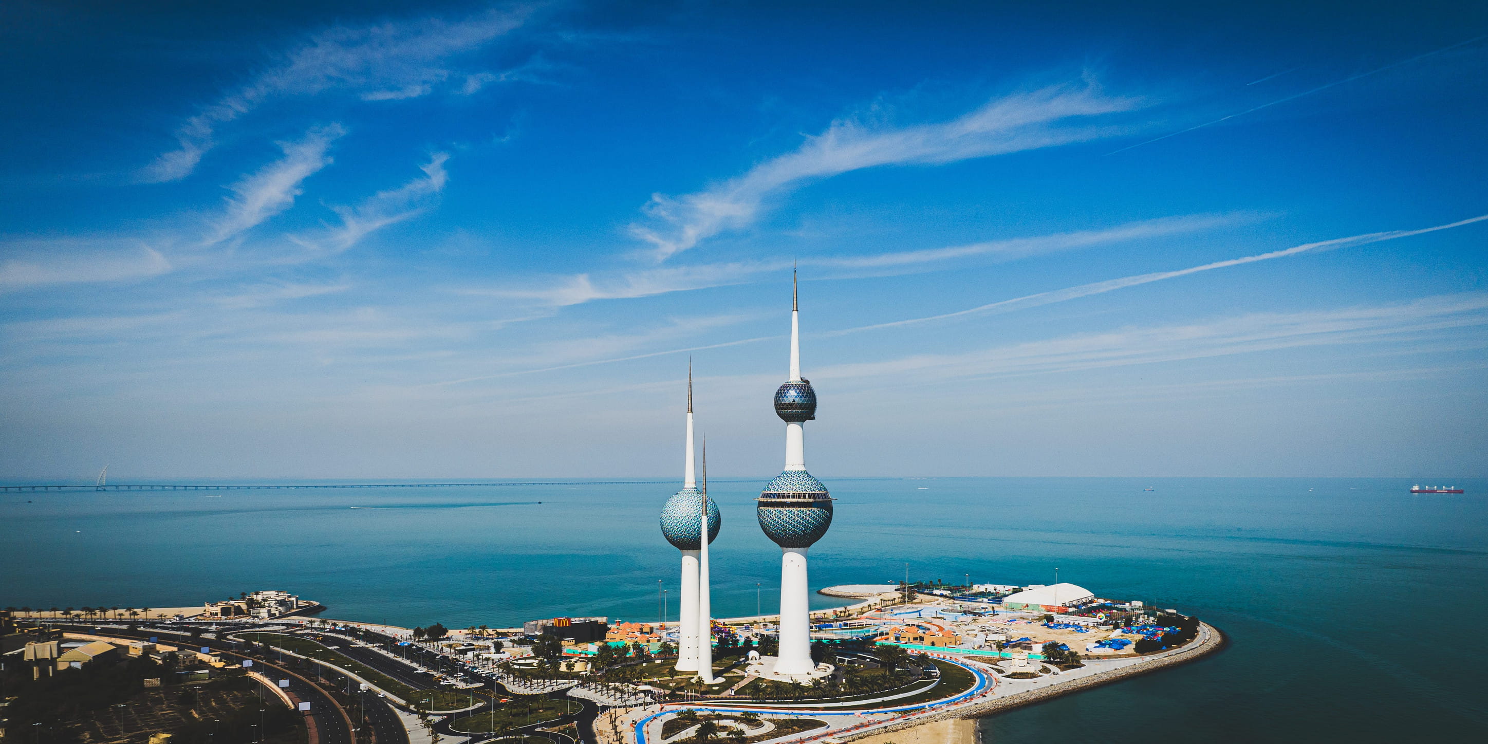 Architectural engineering art of Kuwait City towers