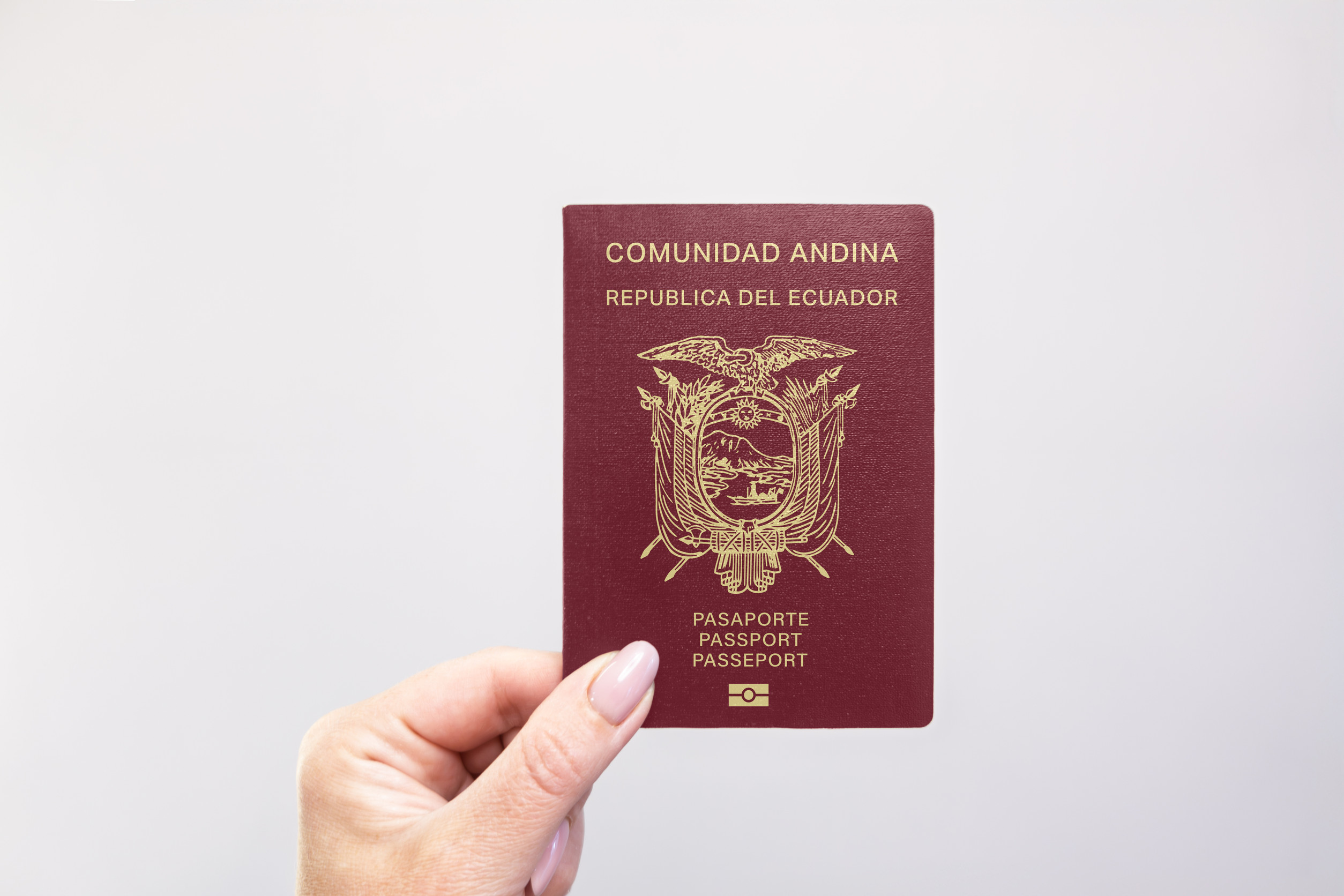 Close Up Of A Ecuador Passport