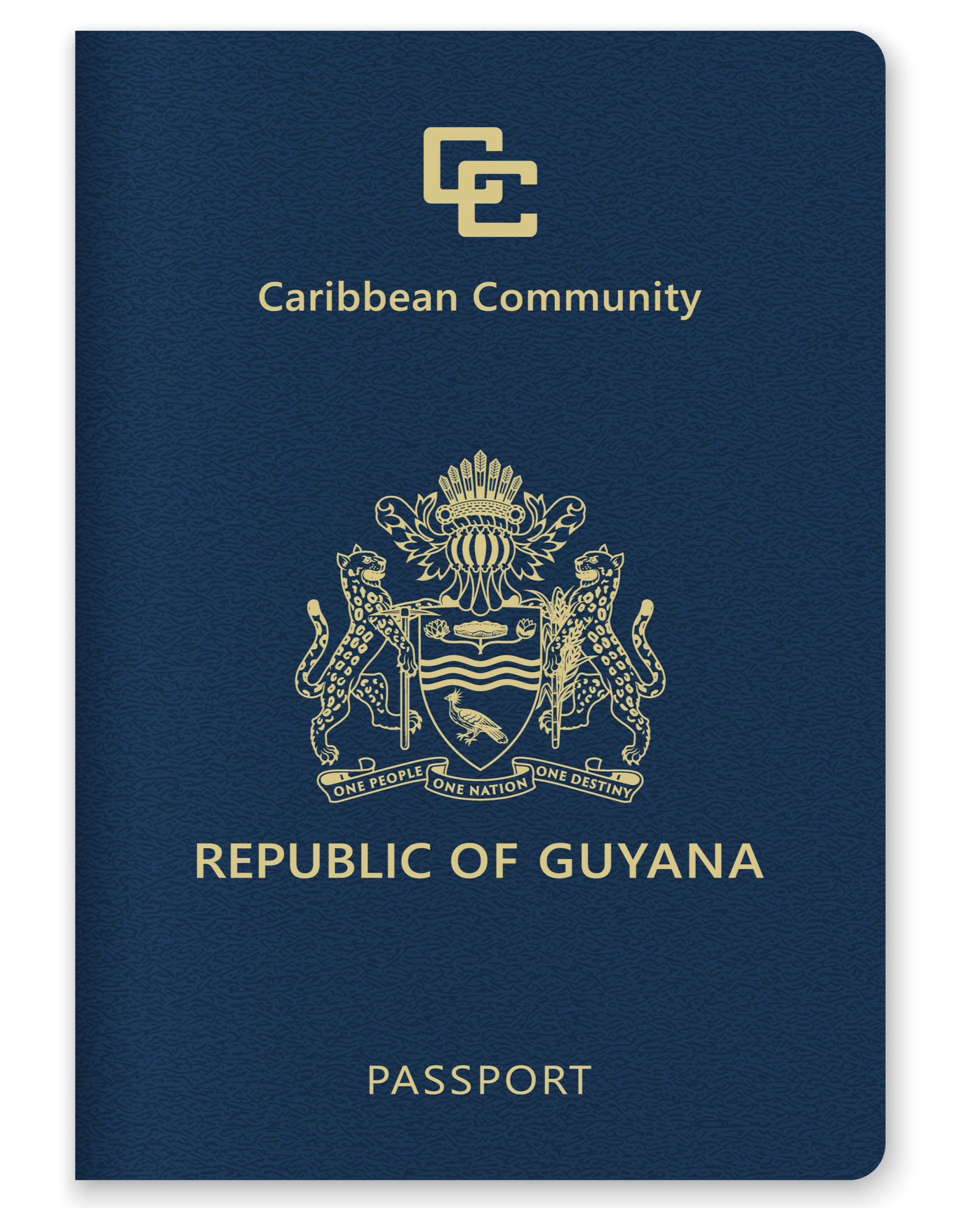 Close Up Of A Guyana Passport Cover