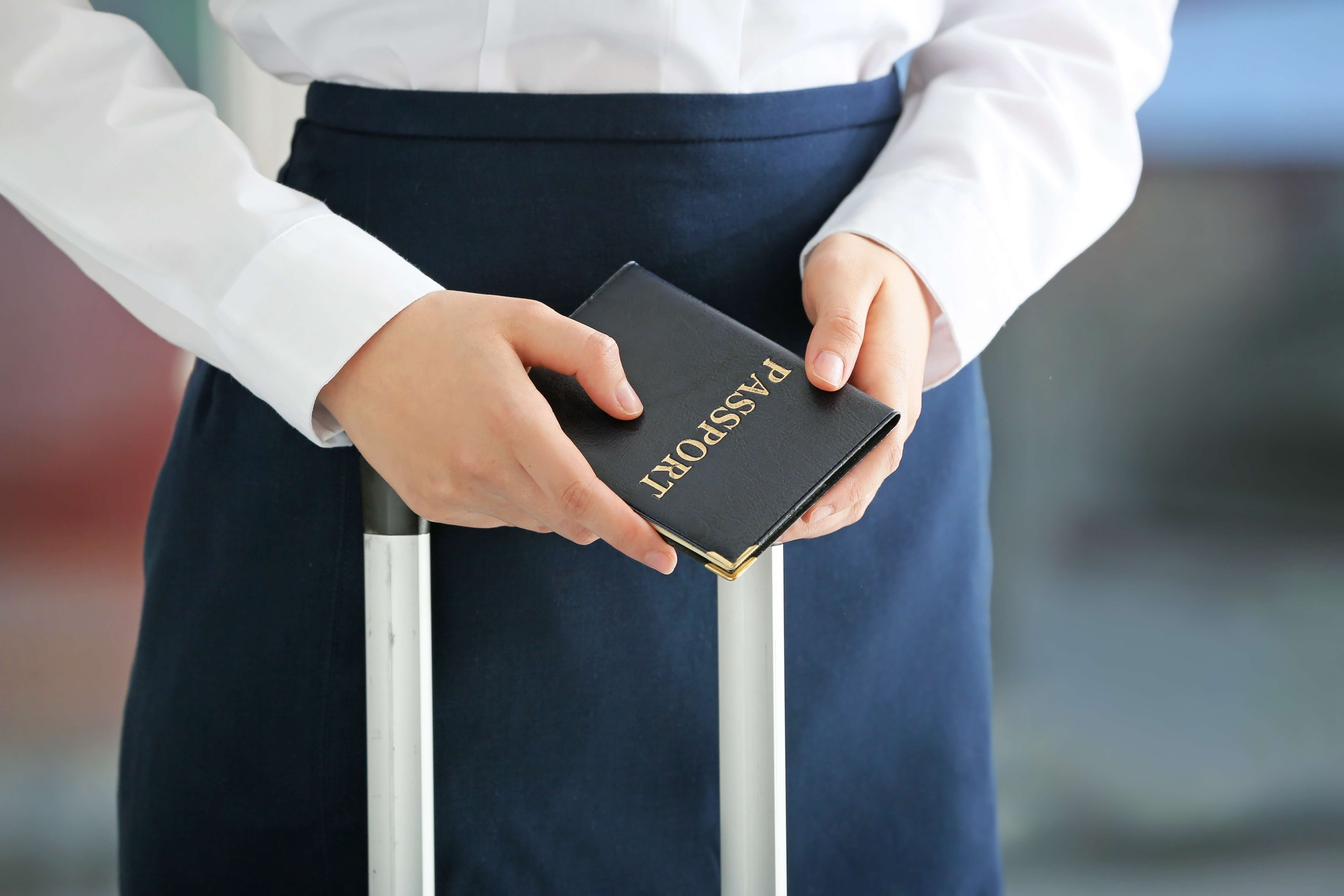 Female Tourist With Passport
