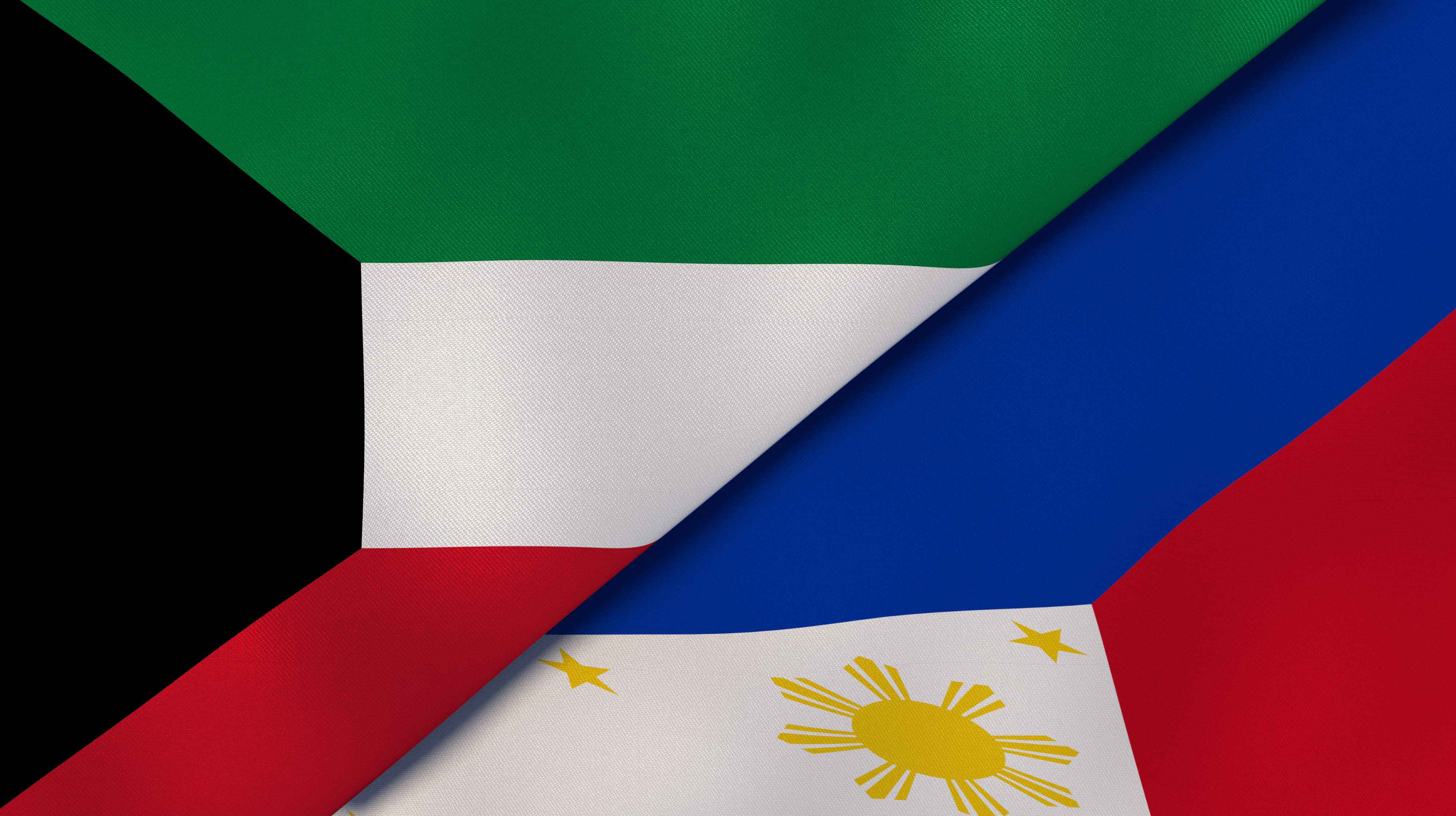 Flags Of Kuwait And Philippines
