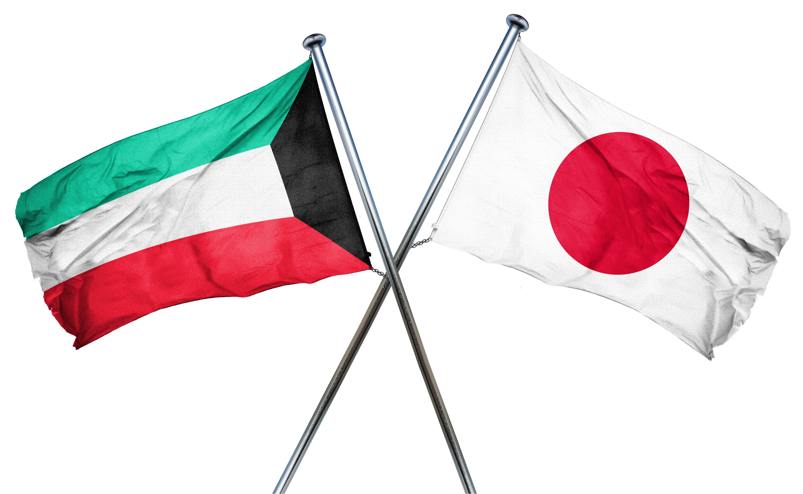 Kuwait And Japan Flag