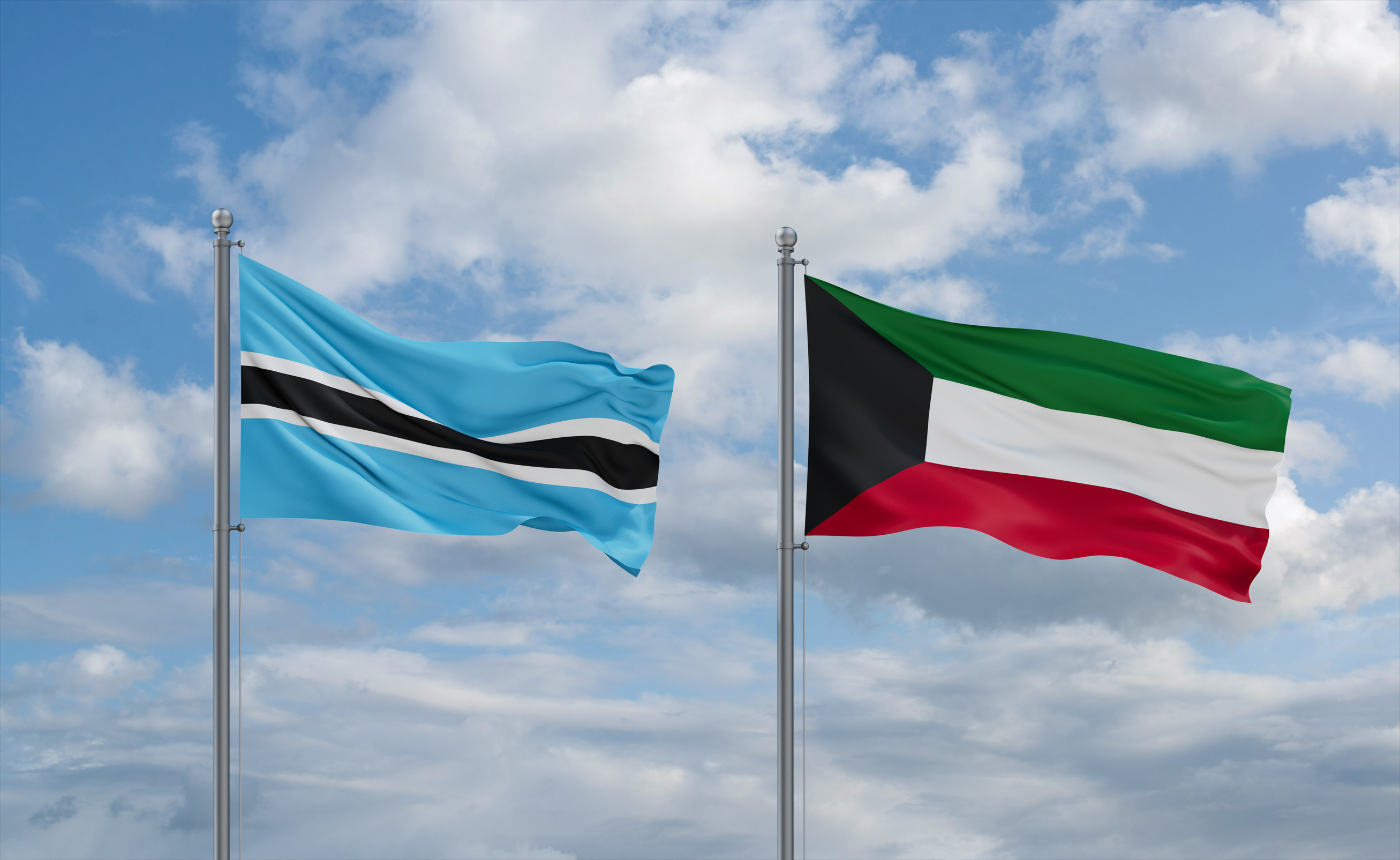 Kuwait Botswana Flags Evisa