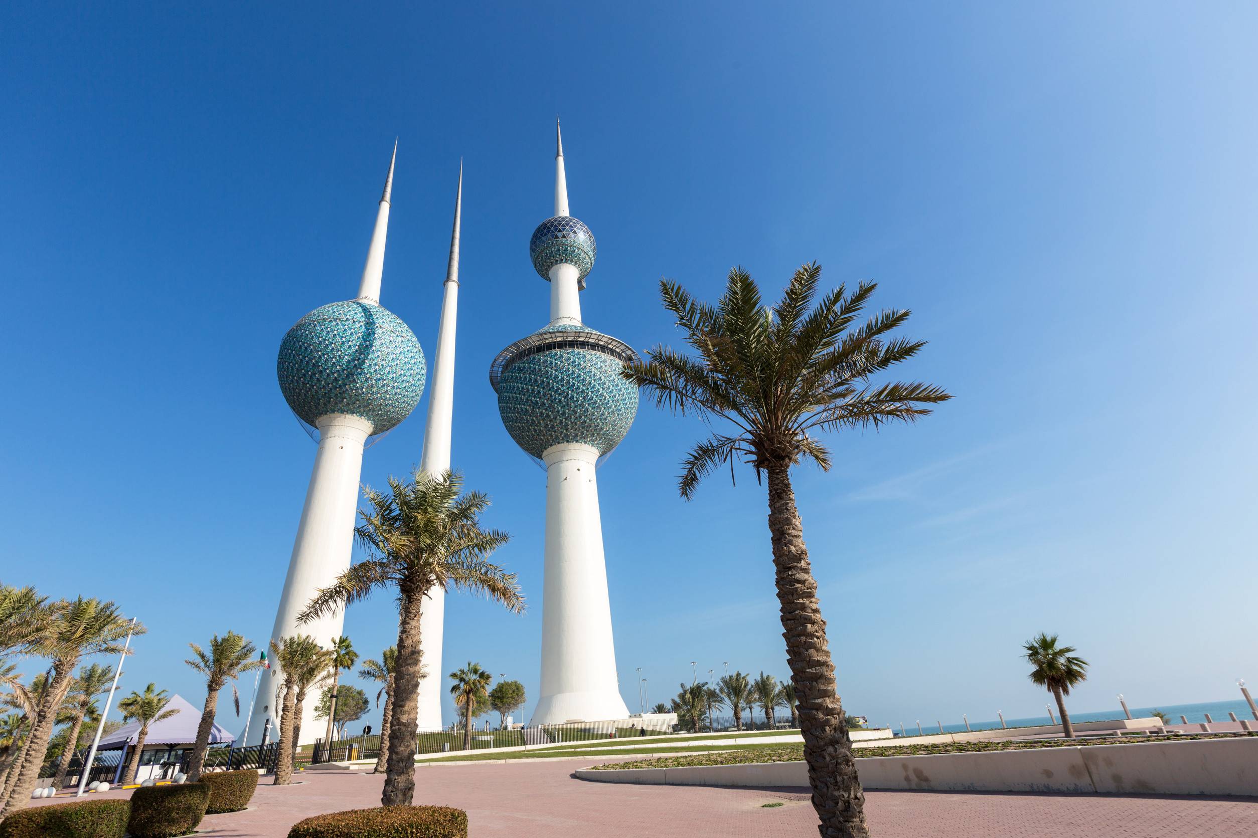 Kuwait Towers In The Middle Of The Day