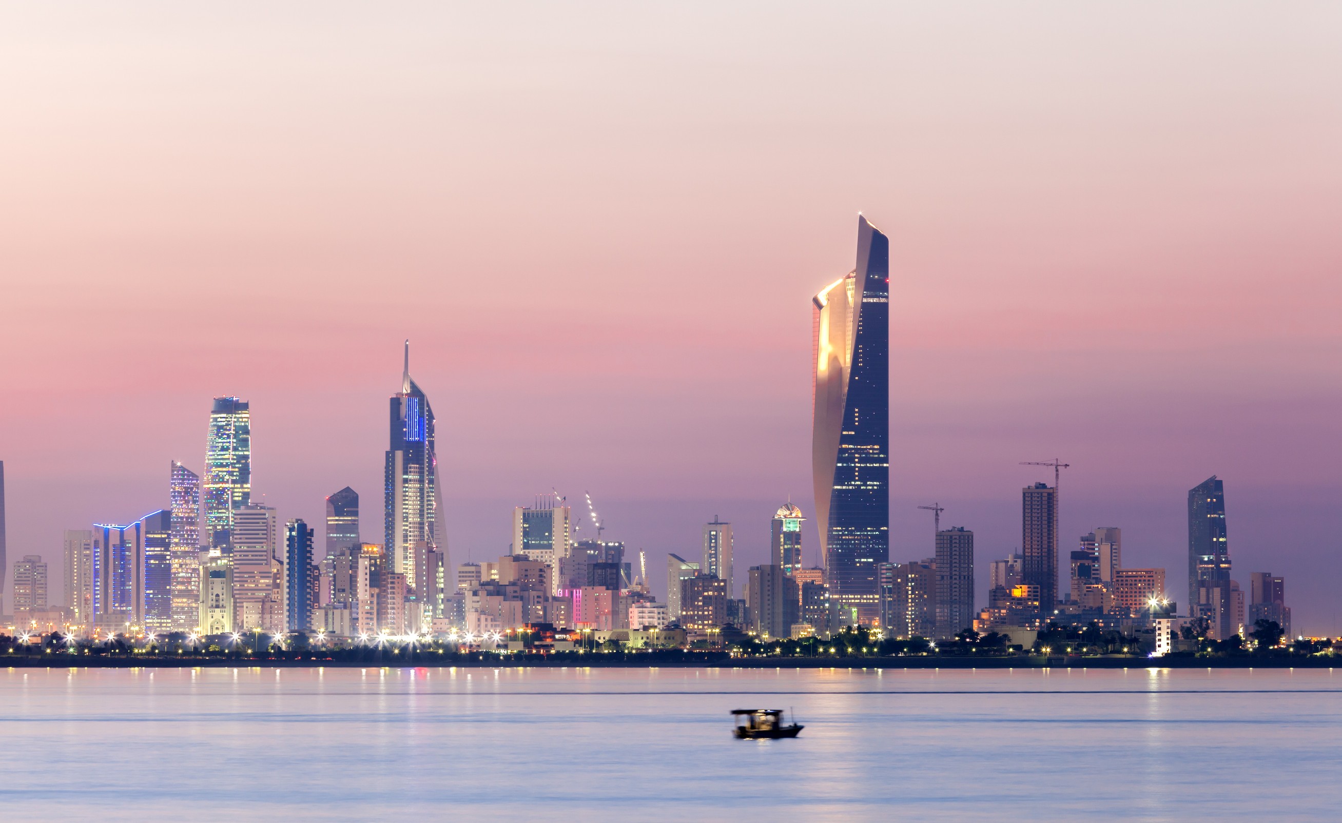 View Of Kuwait City At Night